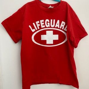 Girls / Boys Youth Red Lifeguard T-Shirt